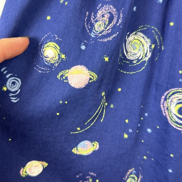 ModCloth Nebula Outer Space Cotton Skater Skirt Elastic
Waist Sz L - Picture 3 of 7